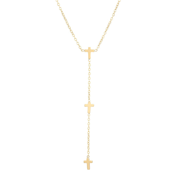 Wholesale Women's Titanium Steel Necklace With Cross Love Butterfly Heart Animal Zodiac Patterns Electroplated