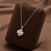 Wholesale Women's Titanium Steel Necklace With Four Leaf Clover Pendant Mixed Gemstone Inlay Electroplating Treatment