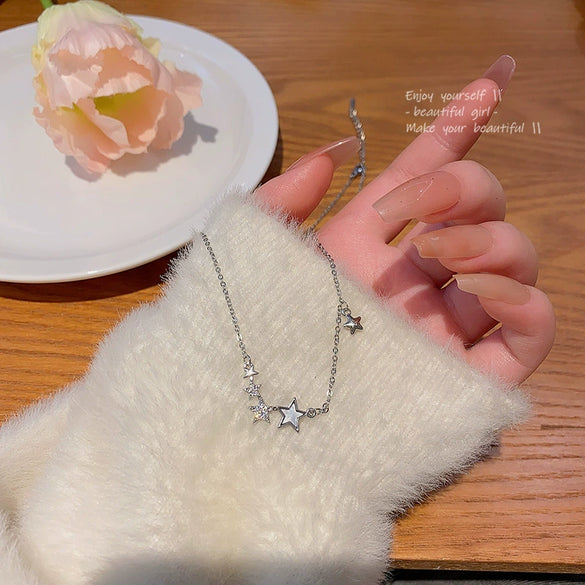 Wholesale Women's Titanium Steel Necklace With Geometric Design And Electroplating Light Luxury Style
