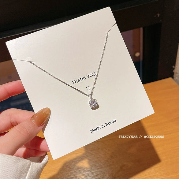 Wholesale Women's Titanium Steel Necklace With Geometric Design And Electroplating Light Luxury Style