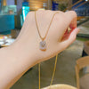 Wholesale Women's Titanium Steel Necklace With Geometric Design And Electroplating Light Luxury Style