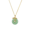 Wholesale Women's Titanium Steel Necklace With Geometric Pattern And Mixed Gem Inlay Pendant And Diamond Treatment