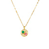 Wholesale Women's Titanium Steel Necklace With Heart Moon Star Pendant And Geometric Pattern Box Chain