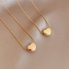 Wholesale Women's Titanium Steel Necklace With Heart Shaped Pendant And Snake Bone Chain Sweet Style Stereo Heart Shaped Design