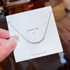 Wholesale Women's Titanium Steel Necklace With Zircon And Four Leaf Flower Pendant Set With Gems Cross Chain