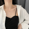 Wholesale Women's Titanium Steel Nonfading Necklace With Natural Pearl Pendant And Geometric Design Water Wave Chain