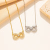 Wholesale Women's Titanium Steel Ochain Light Luxury Pendant Necklace With Letters Numbers Text Electroplating