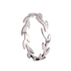 Wholesale Women's Titanium Steel Olive Branch Shape Geometric Style Ring With Electroplating