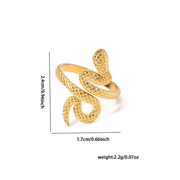 Wholesale Women's Titanium Steel Open Ring With Geometric Design And Electroplating Simple And Personalized