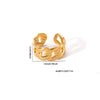 Wholesale Women's Titanium Steel Open Ring With Geometric Design And Electroplating Simple And Personalized