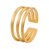 Wholesale Women's Titanium Steel Opening Ring With Geometric Design And Electroplating Treatment Stainless Steel Tail Ring