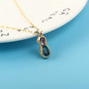 Wholesale Women's Titanium Steel Peanut Pendant Necklace With Crystal And Geometric Joker Plant Elements And Zirconia Treatment