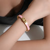 Wholesale Women's Titanium Steel Pig Nose Design Bracelet With 18K Vacuum Furnace Electroplating Modern Minimalist Style