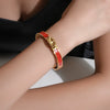 Wholesale Women's Titanium Steel Pig Nose Design Bracelet With 18K Vacuum Furnace Electroplating Modern Minimalist Style