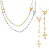 Wholesale Women's Titanium Steel Portrait Round Cross Pendant Necklace With Geometric Design And Electroplating Treatment