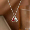 Wholesale Women's Titanium Steel Red Shell Gourd Pendant Necklace 18K Plated Polished Electroplated Snake Chain Light Luxury Style