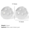 Wholesale Women's 316L Stainless Steel Retro Style Electroplated Earrings