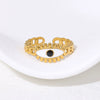 Wholesale Women's Titanium Steel Ring With Devil's Eye Design 18K Gold Plated Electroplated For Personality