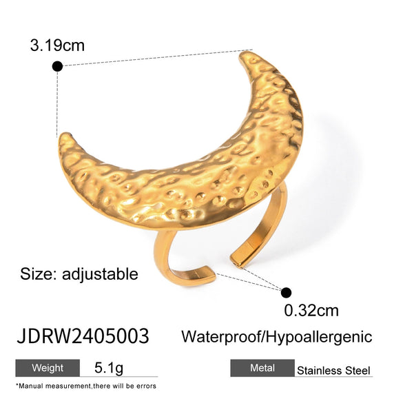 Wholesale Women's Titanium Steel Ring With Geometric Design And Electroplating Treatment