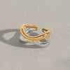 Wholesale Women's Titanium Steel Ring With Geometric Design And Electroplating Treatment