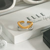 Wholesale Women's Titanium Steel Ring With Geometric Design And Electroplating Treatment
