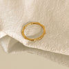 Wholesale Women's Titanium Steel Ring With Geometric Design And Electroplating Treatment