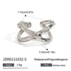 Wholesale Women's Titanium Steel Ring With Geometric Design Electroplated Stainless Steel Jewelry