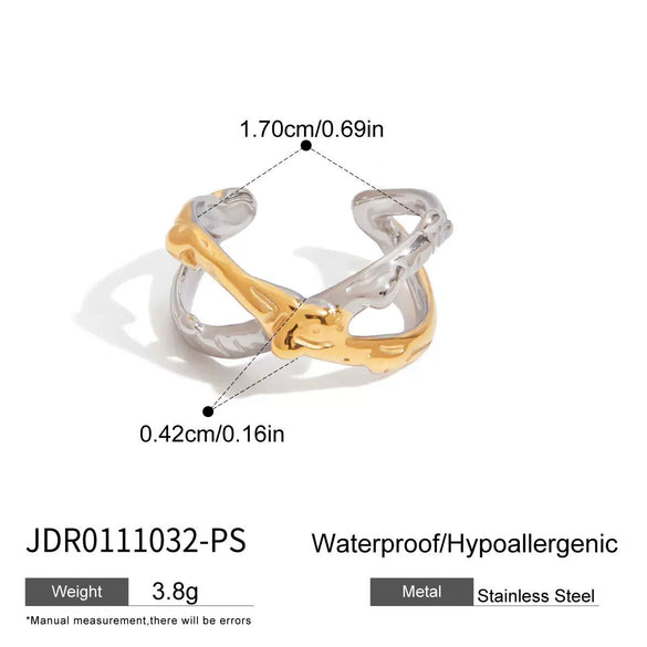 Wholesale Women's Titanium Steel Ring With Geometric Design Electroplated Stainless Steel Jewelry