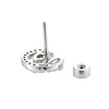 Wholesale Women's Titanium Steel Romantic Love Zircon Snake Double Head Screw Piercing Earrings