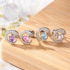 Wholesale Women's Titanium Steel Romantic Love Zircon Snake Double Head Screw Piercing Earrings