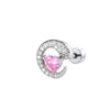 Wholesale Women's Titanium Steel Romantic Love Zircon Snake Double Head Screw Piercing Earrings