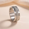 Wholesale Women's Titanium Steel Rotatable Stress Relief Ring With Geometric Style And Seiko Craftsmanship