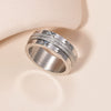 Wholesale Women's Titanium Steel Rotatable Stress Relief Ring With Geometric Style And Seiko Craftsmanship