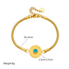 Wholesale Women's Titanium Steel Round Plate Fivepointed Star Eye Electroplated Bracelet Fashion Retro Light Luxury Style