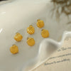Wholesale Women's 316L Stainless Steel Semicircle Shell Earrings With Electroplating And Maillard Style