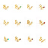 Wholesale Women's Titanium Steel Simple Twelve Constellations Diamonddesigned Earrings With Star Letters Numbers And Text Patterns