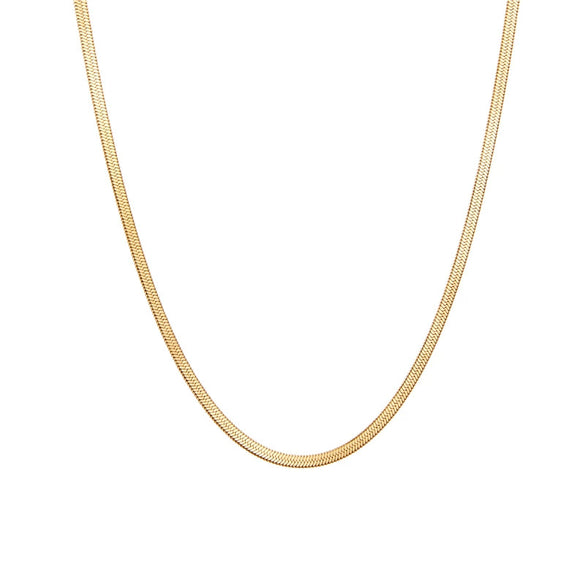 Wholesale Women's Titanium Steel Snake Bone Chain Blade Necklace With Geometric Pattern And Electroplating Ins Cold Style