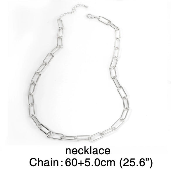 Wholesale Women's Titanium Steel Snake Bone Chain Hip Hop Cuban Necklace With Geometric Design And Gold Inlaid