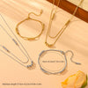 Wholesale Women's Titanium Steel Snake Bone Chain Necklace With Geometric Style