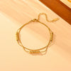 Wholesale Women's Titanium Steel Snake Bone Chain Necklace With Geometric Style