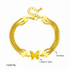 Wholesale Women's Titanium Steel Stacked Bracelet With Three Dimensional Frosted Butterfly Design And Electroplating Treatment