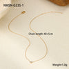 Wholesale Women's Titanium Steel Stainless Steel 18K Geometric Clavicle Chain Necklace Electroplated Minimalist Style Jewelry