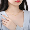 Wholesale Women's Titanium Steel Star And Moon Pendant Necklace With Electroplated O Chain Simple Style