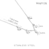 Wholesale Women's Titanium Steel Star And Moon Pendant Necklace With Electroplated O Chain Simple Style