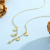 Wholesale Women's Titanium Steel Star And Moon Pendant Necklace With Electroplated O Chain Simple Style