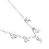 Wholesale Women's Titanium Steel Star And Moon Pendant Necklace With Electroplated O Chain Simple Style
