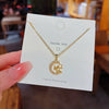 Wholesale Women's Titanium Steel Star Shape Gold Inlaid Clavicle Chain