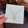 Wholesale Women's Titanium Steel Star Shape Gold Inlaid Clavicle Chain