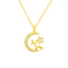 Wholesale Women's Titanium Steel Star Shape Gold Inlaid Clavicle Chain