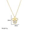 Wholesale Women's Titanium Steel Three Piece Set With Butterfly And Mickey Design Full Diamond Geometric Pattern O Chain Light Luxury Elegant Gorgeous Vacuum Furnace Electroplated